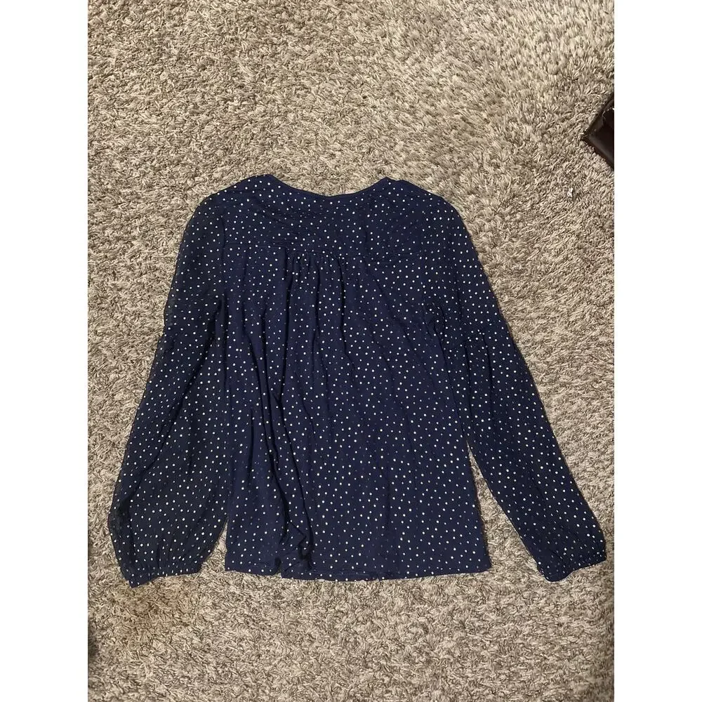 Boden Hazel Metallic Polka Dot Puff Bell Long Sleeve 4